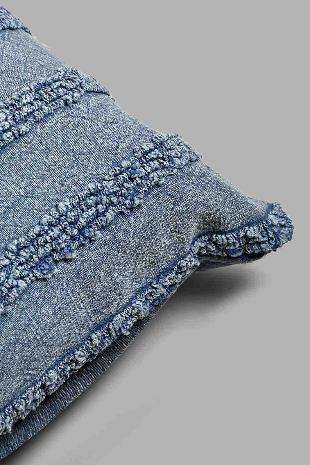 Redtag-Blue-Tuffted-Embroidery-Cushion-BED-PHANTASMAGORIA-2,-Colour:Blue,-Filter:Home-Bedroom,-HMW-BED-Cushions,-New-In,-New-In-HMW-BED,-Non-Sale,-S22A,-Section:Homewares-Home-Bedroom-