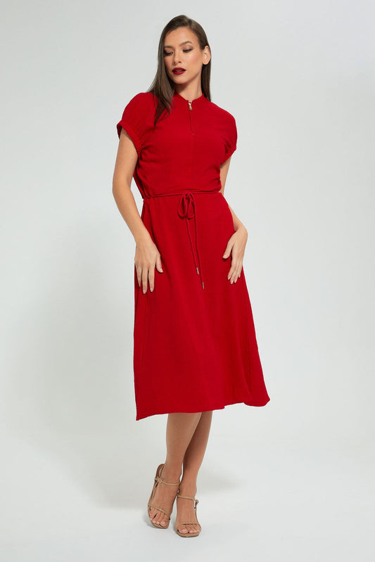 Redtag-Red-Sporty-Dress-Celebrity-Dresses,-Colour:Red,-Filter:Women's-Clothing,-New-In,-New-In-LDC,-Non-Sale,-S22A,-Section:Women-Women's-