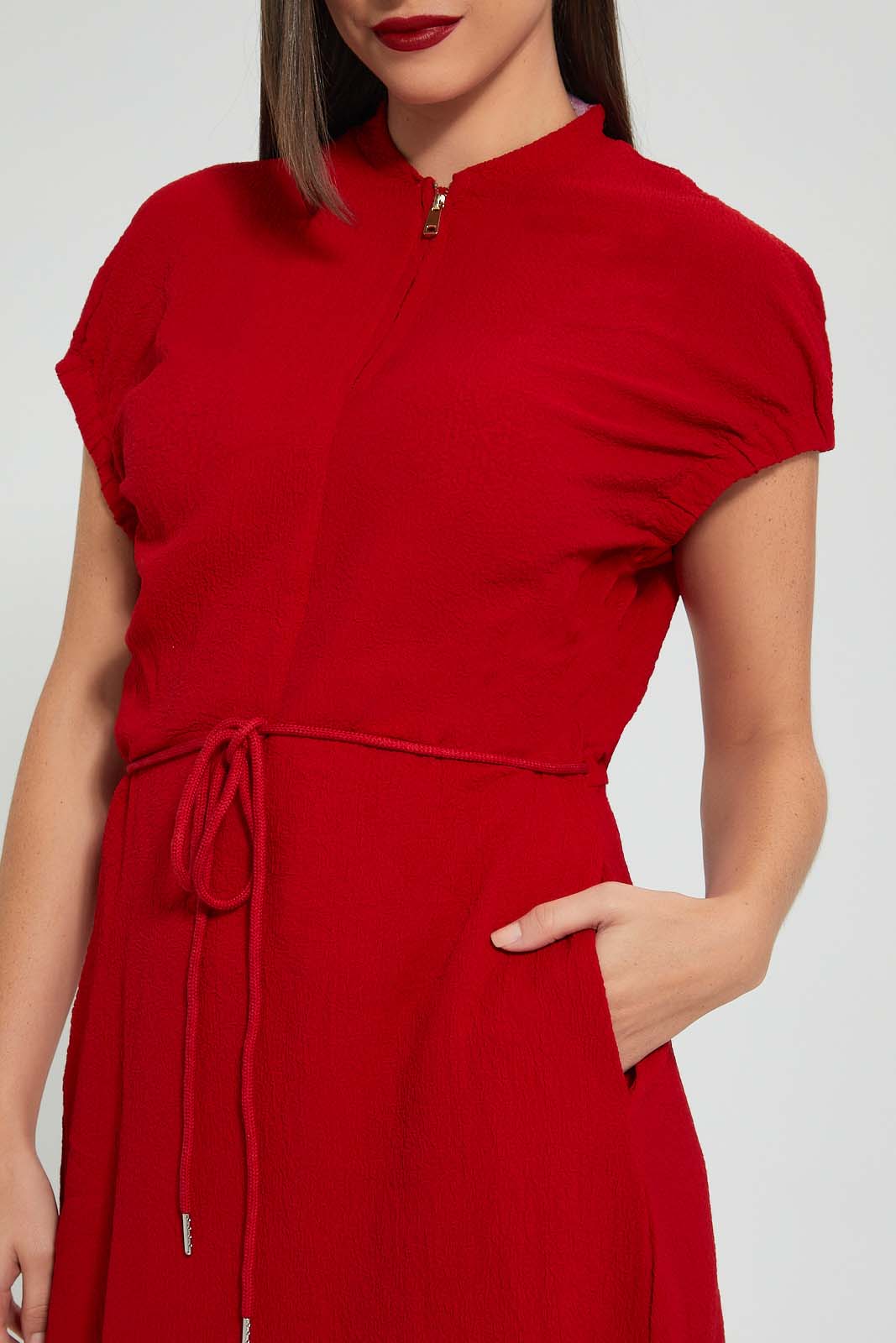 Redtag-Red-Sporty-Dress-Celebrity-Dresses,-Colour:Red,-Filter:Women's-Clothing,-New-In,-New-In-LDC,-Non-Sale,-S22A,-Section:Women-Women's-