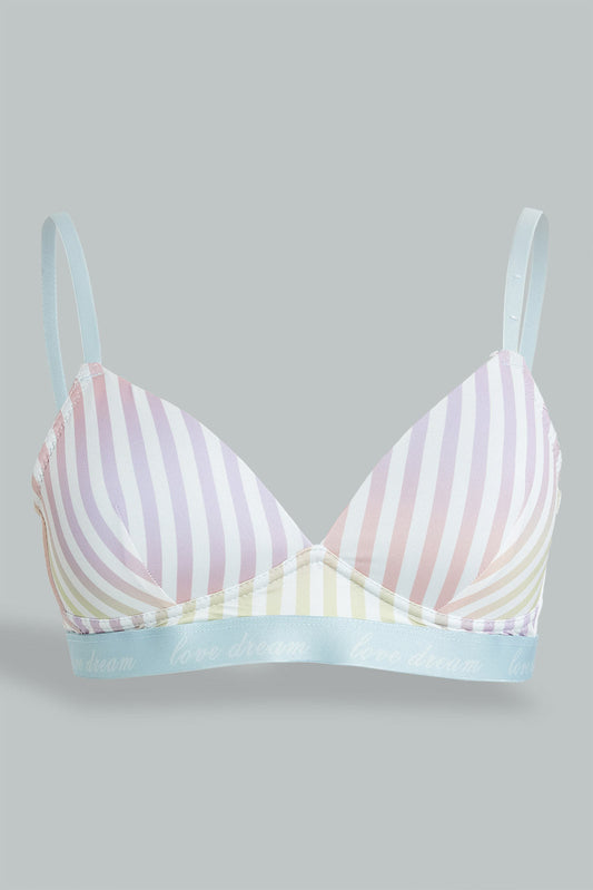 Redtag-White-Stripe-Printed-Non-Wired-Bra-With-Elastic-Colour:White,-Filter:Women's-Clothing,-New-In,-New-In-Women,-Non-Sale,-S22A,-Section:Women,-Women-Bras-Women's-