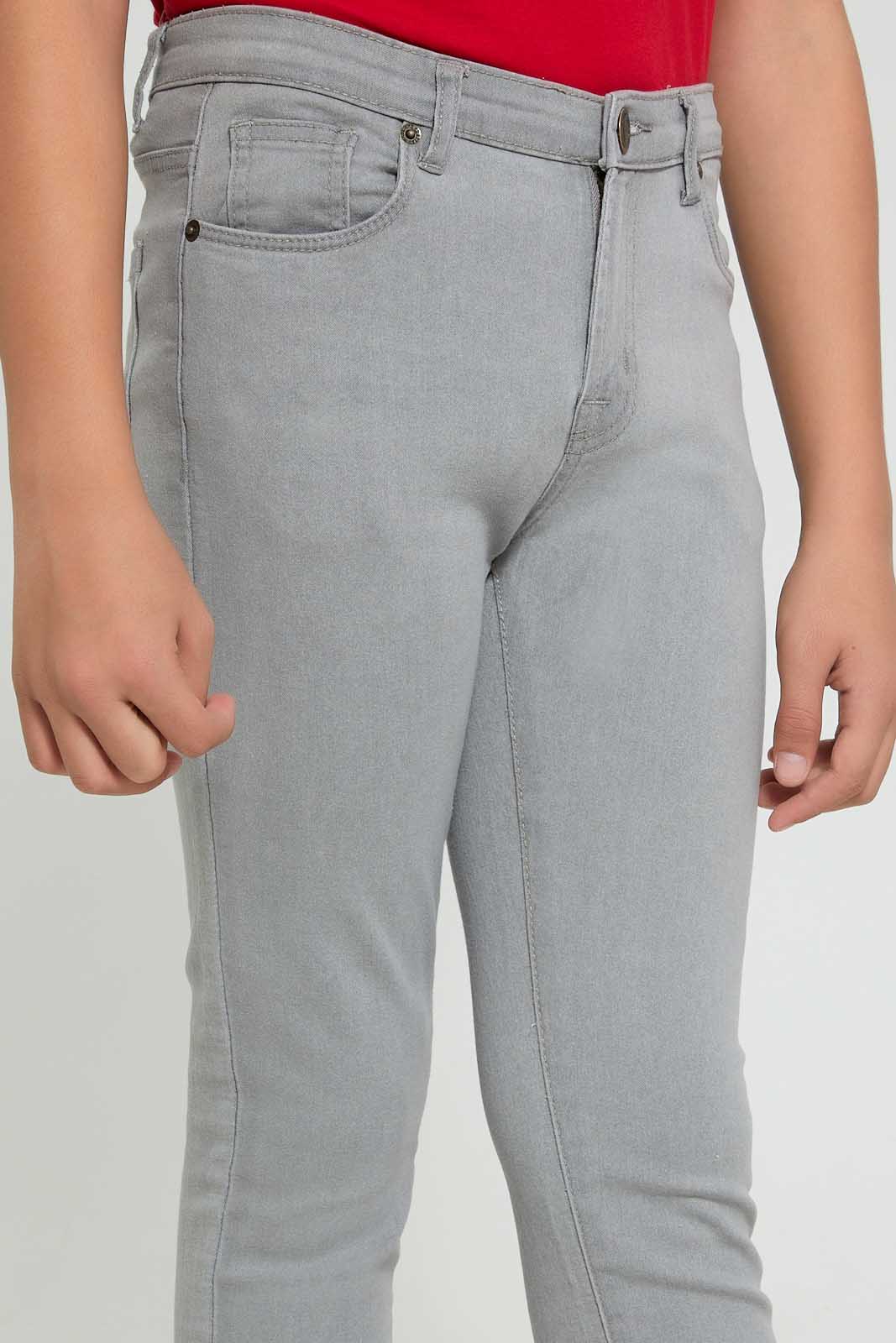 Redtag-Grey-Basic-365-Jean-Jeans-Slim-Fit-Senior-Boys-9 to 14 Years