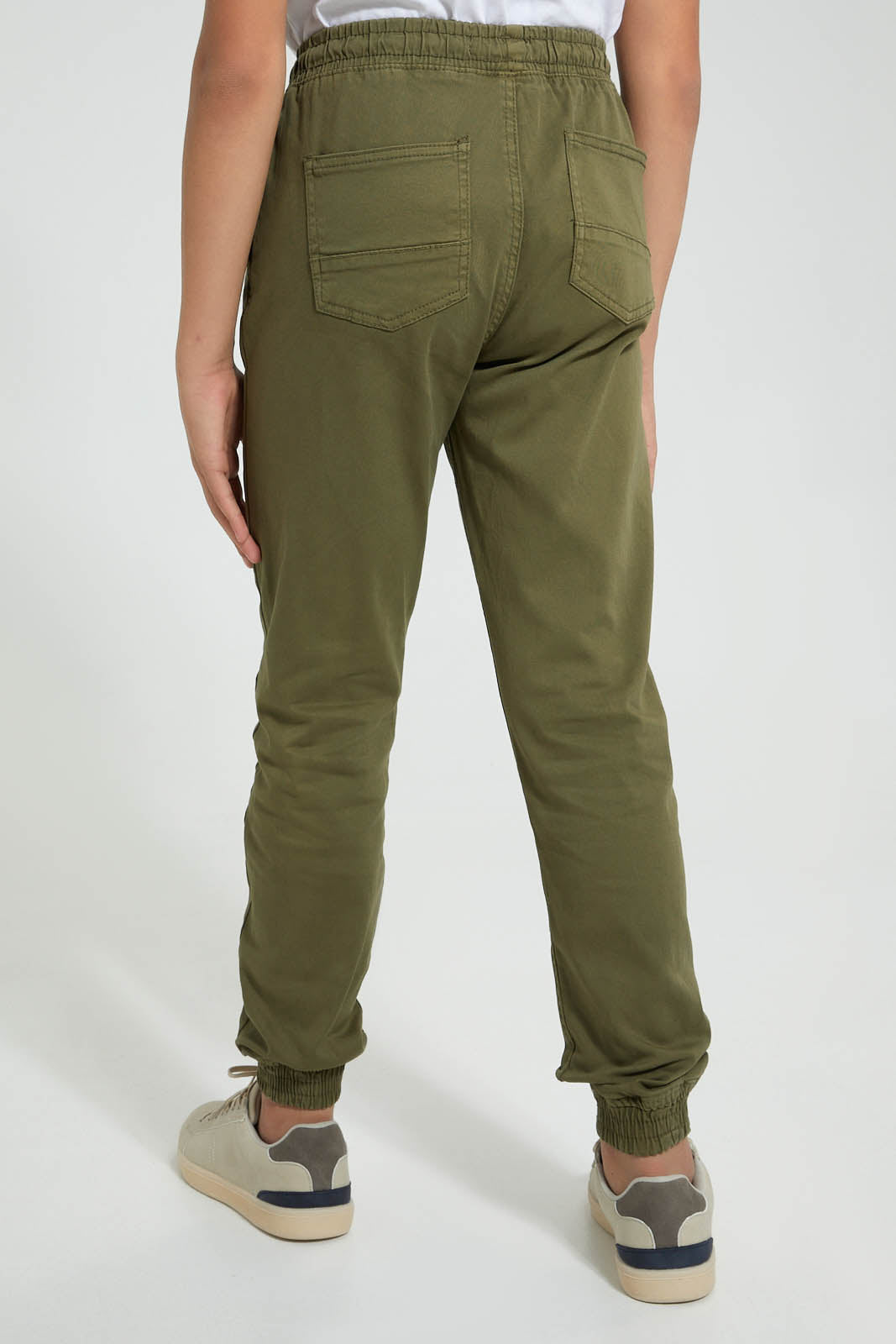Redtag-Olive-Jogger-Trouser-Joggers-Senior-Boys-9 to 14 Years