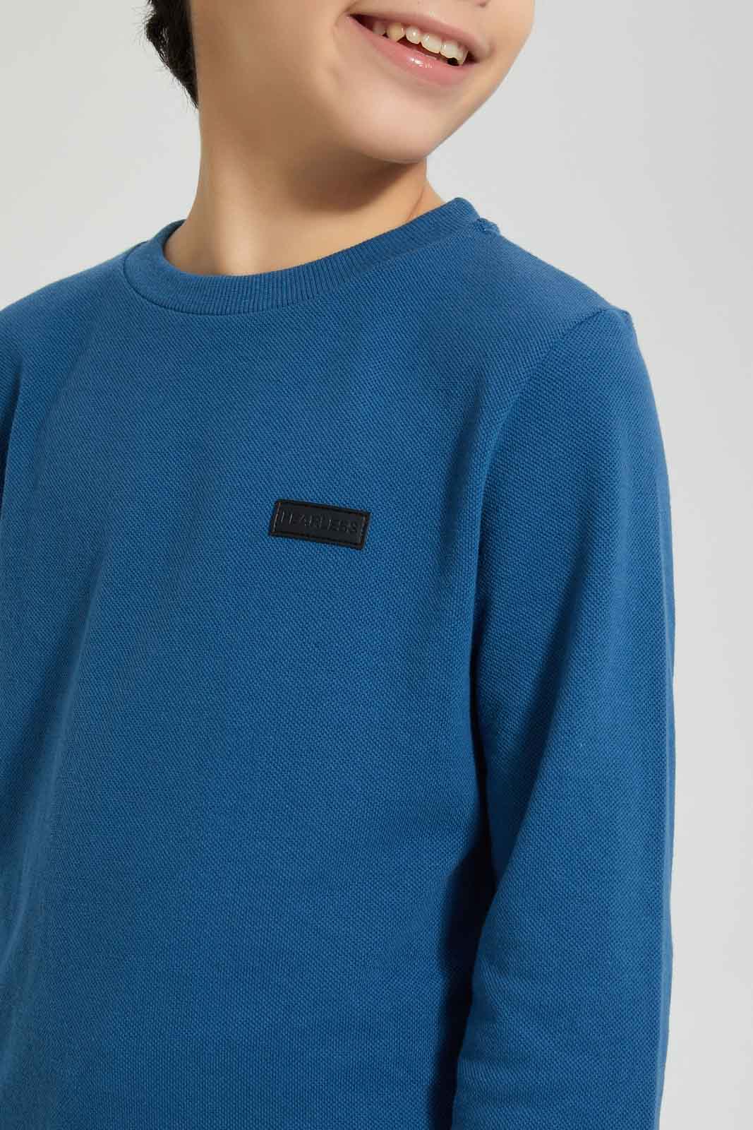 Redtag-Burgundy-Pique-SweaT-Shirt-Sweatshirts-Senior-Boys-9 to 14 Years
