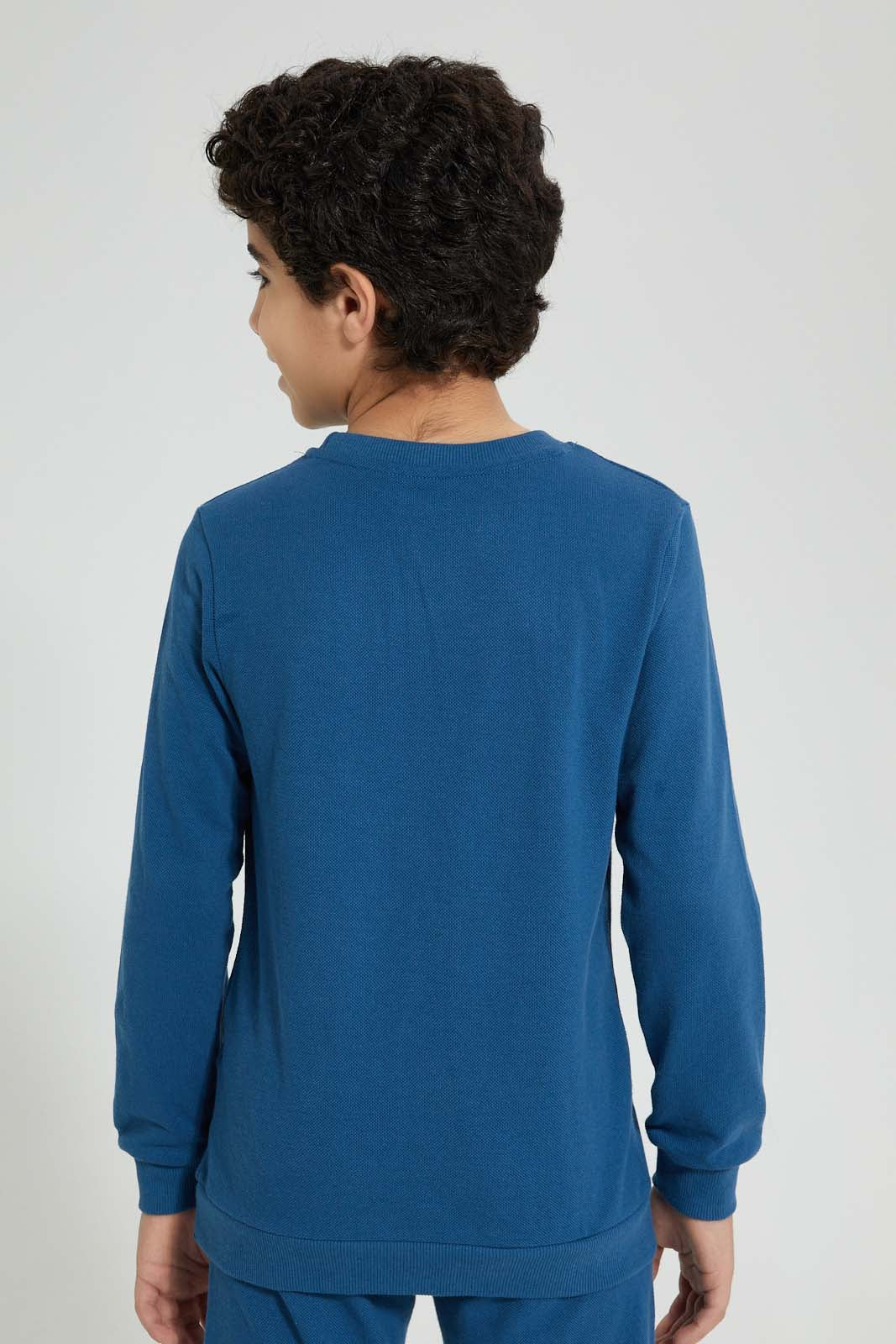 Redtag-Burgundy-Pique-SweaT-Shirt-Sweatshirts-Senior-Boys-9 to 14 Years