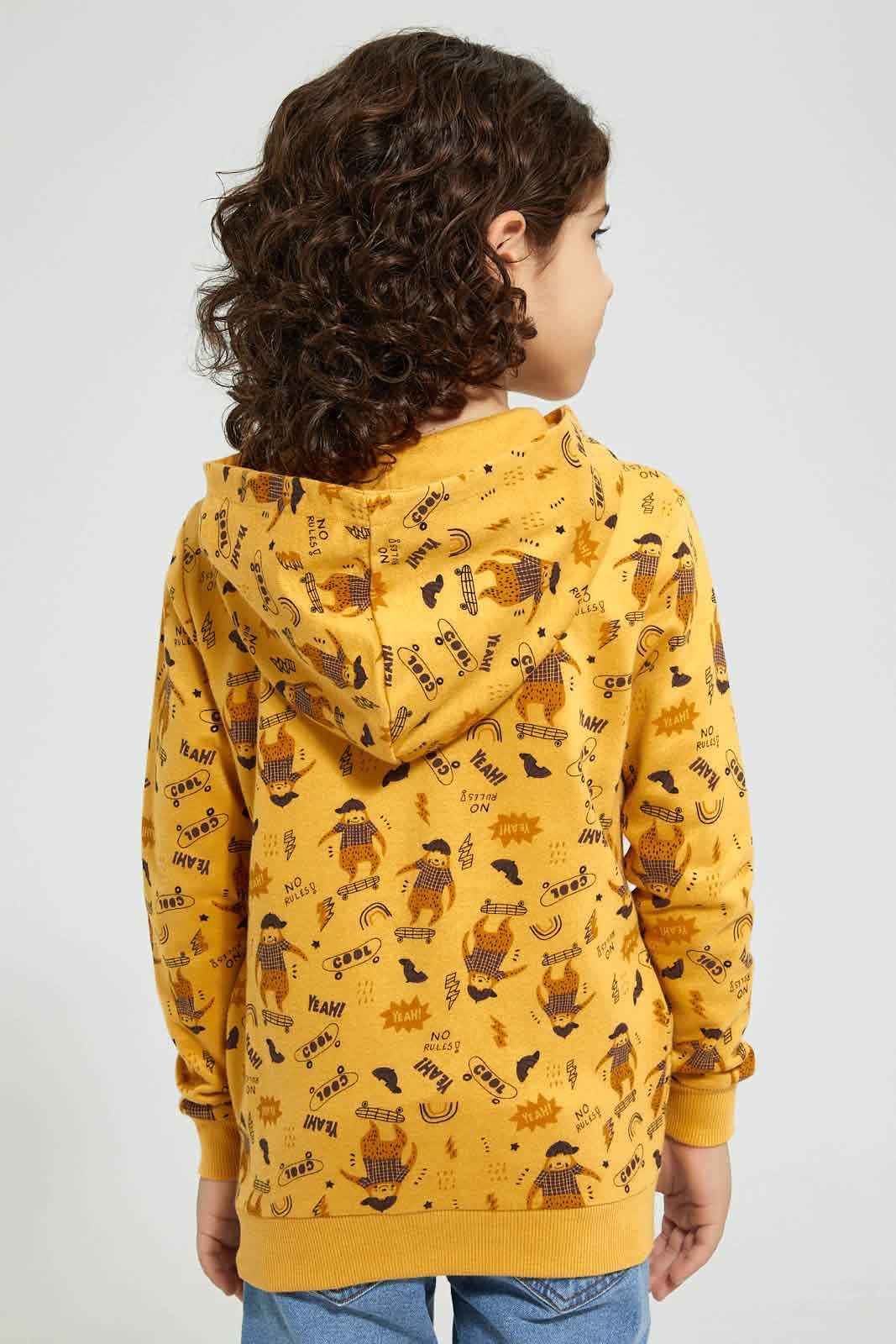 Redtag-Gold-Skate-Print-Hooded-Zip-Through-Sweat-Sweatshirts-Boys-2 to 8 Years