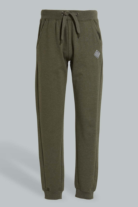 Redtag-Olive-Table-Active-Pants-Joggers-Senior-Boys-9 to 14 Years