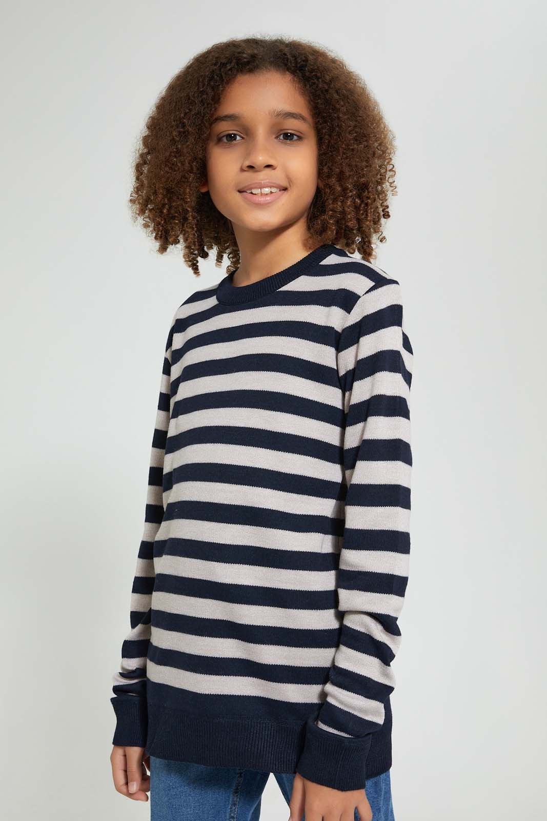 Redtag-Bsr-Table-Stripe-Pullover-Pullovers-Senior-Boys-9 to 14 Years
