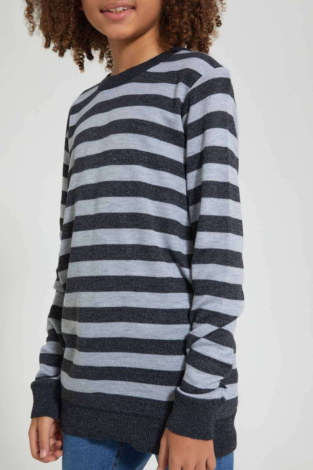 Redtag-Bsr-Table-Stripe-Pullover-Pullovers-Senior-Boys-9 to 14 Years