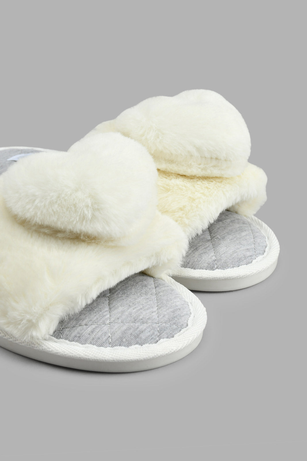 Redtag-White-Heart-Trim-Slipper-Colour:White,-Filter:Women's-Footwear,-New-In,-New-In-Women-FOO,-Non-Sale,-S22A,-Section:Women,-Women-Slippers-Women's-