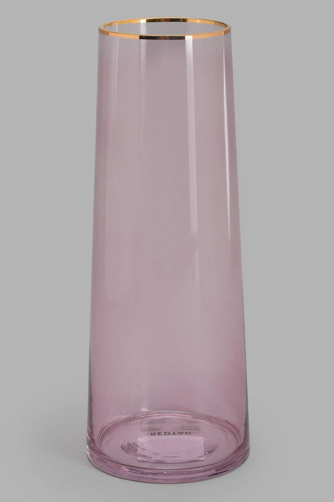 Redtag-Pink-Tall-Golden-Detail-Glass-Vase-Vase-Home-Decor-