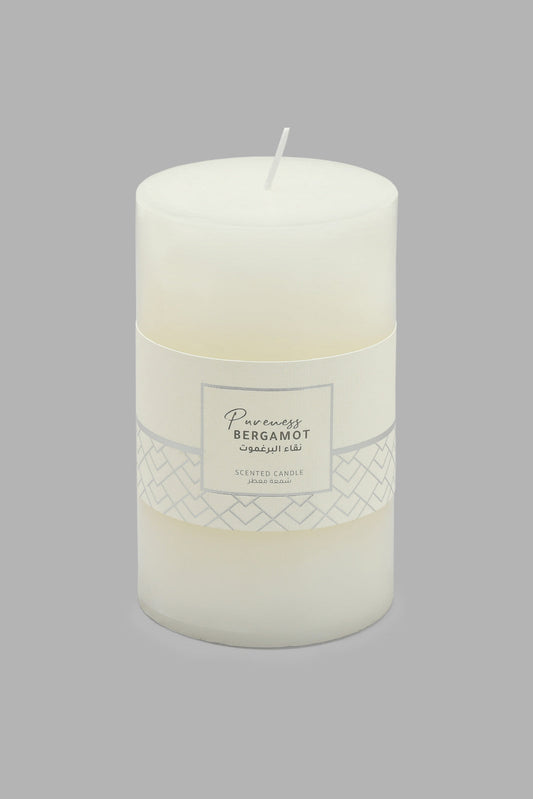 Redtag-Pureness-Bergamot-Scented-Pillar-Candle-Candles-Home-Decor-
