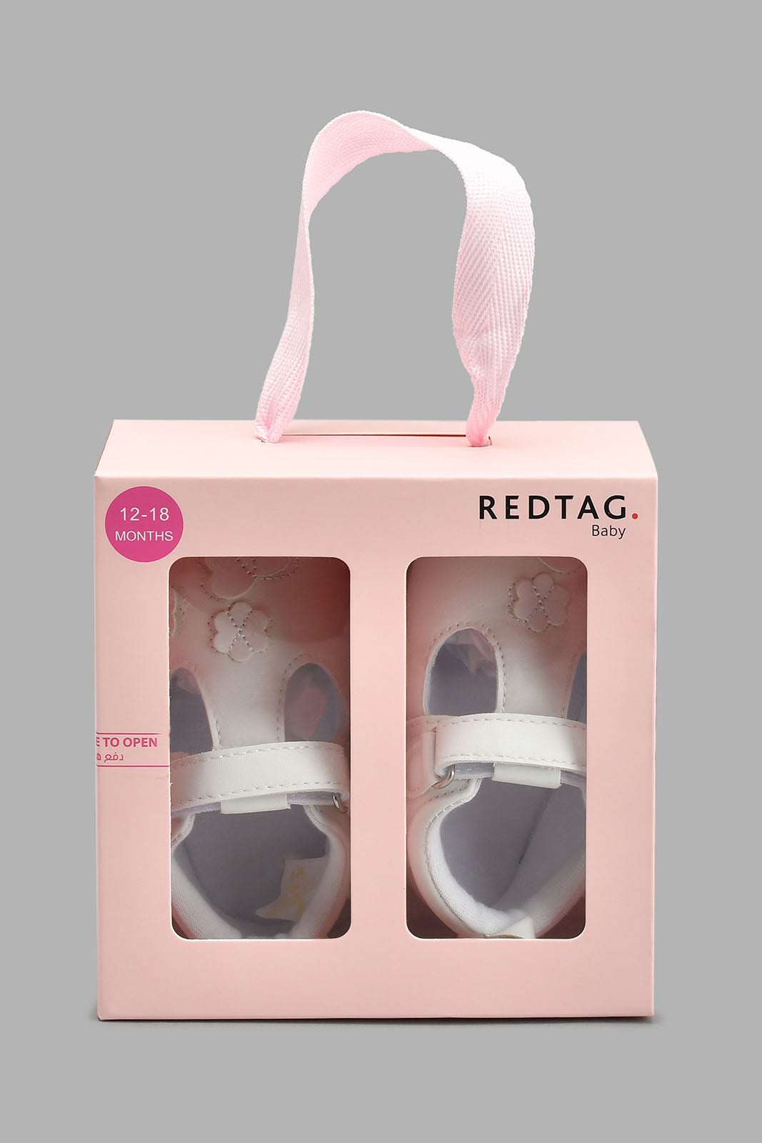Redtag-White-Pram-Shoe-Colour:White,-Filter:Baby-Footwear-(0-to-18-Mths),-NBF-Casual-Shoes,-New-In,-New-In-NBF-FOO,-Non-Sale,-S22A,-Section:Kidswear-Baby-0 to 18 Months