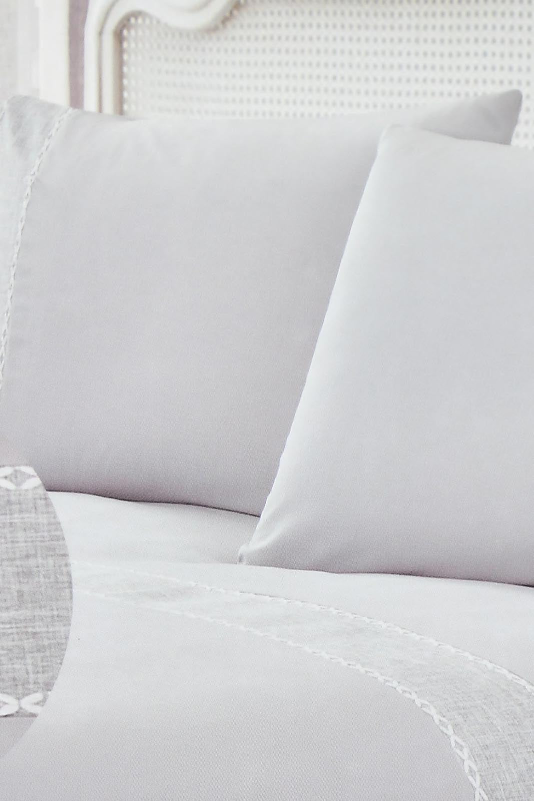Redtag-Grey-3-Pieces-Duvet-Cover-Set-With-Lace(King-Size)-Duvet-Covers-Home-Bedroom-