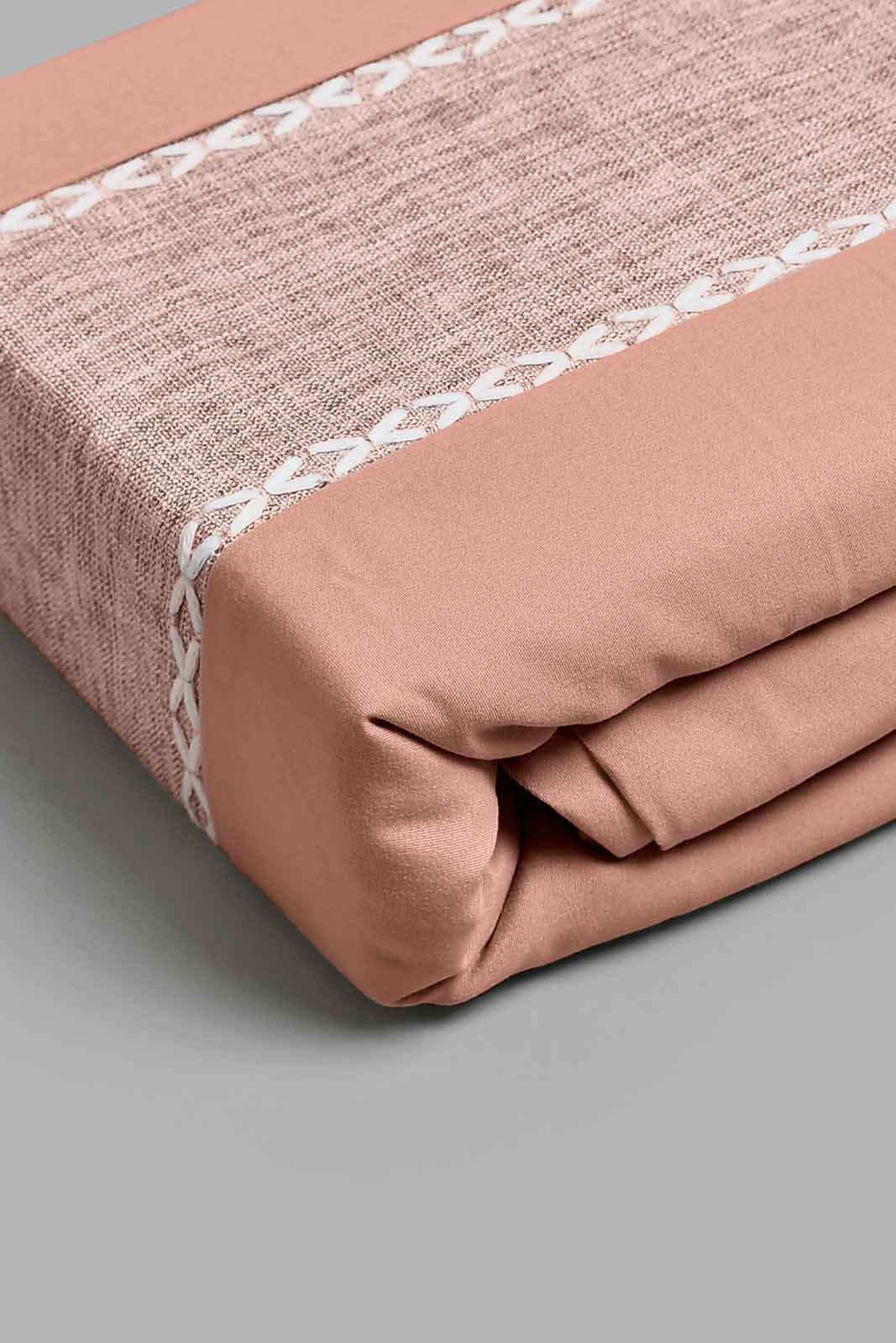 Redtag-Pink-2-Pieces-Duvet-Cover-Set-With-Lace-(Single-Size)-Duvet-Covers-Home-Bedroom-