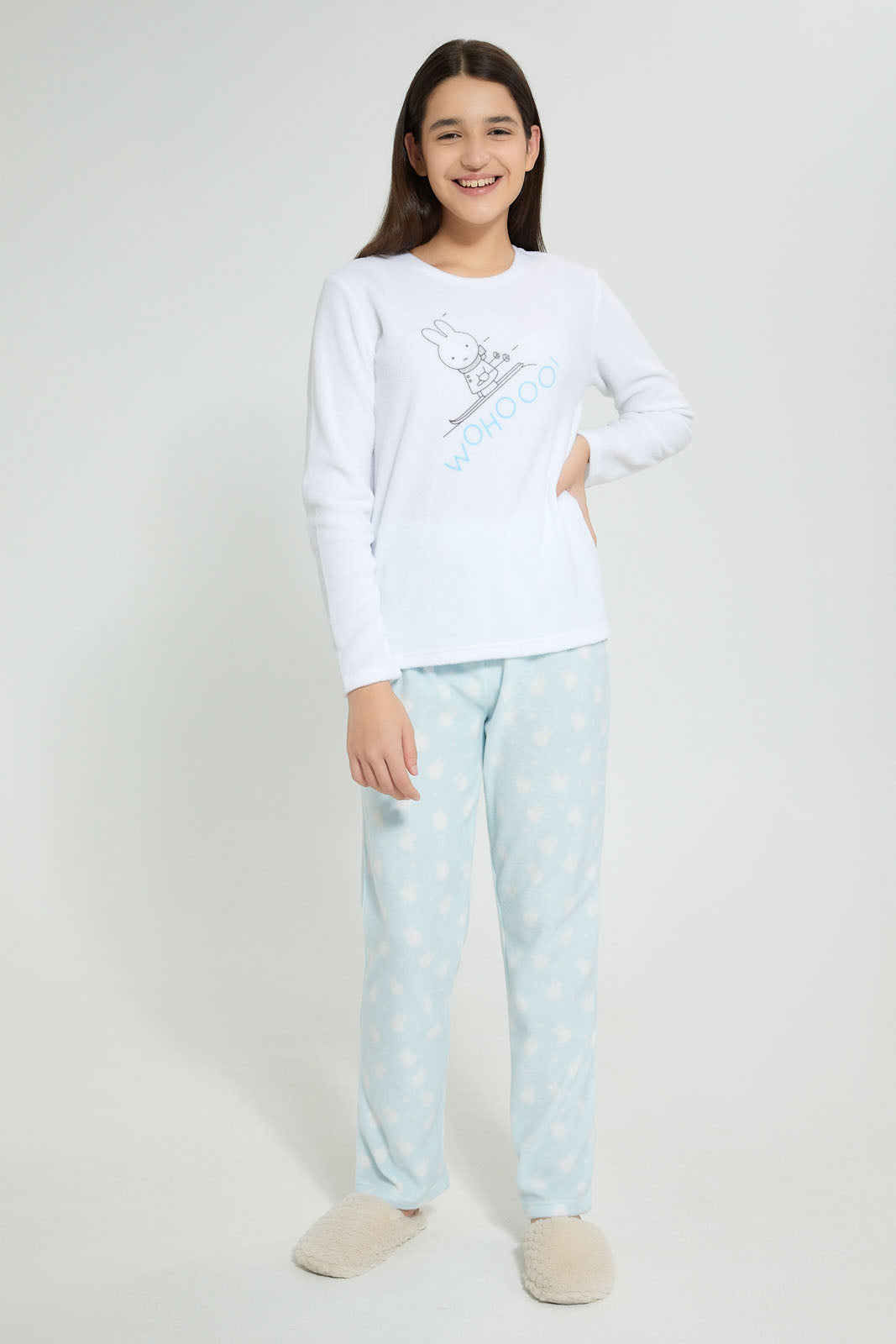 Redtag-Microfleece-Pajama-Sets-Pyjama-Sets-Senior-Girls-9 to 14 Years