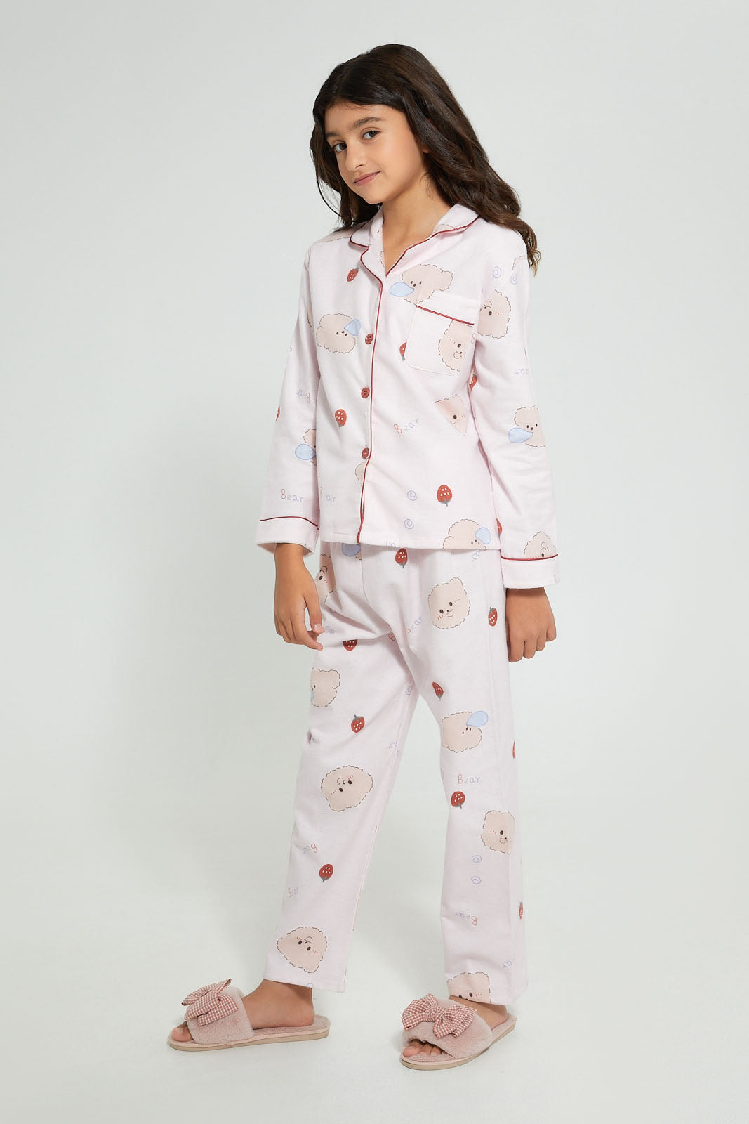 Redtag-Flannel-Pajama-Sets-Pyjama-Sets-Senior-Girls-9 to 14 Years