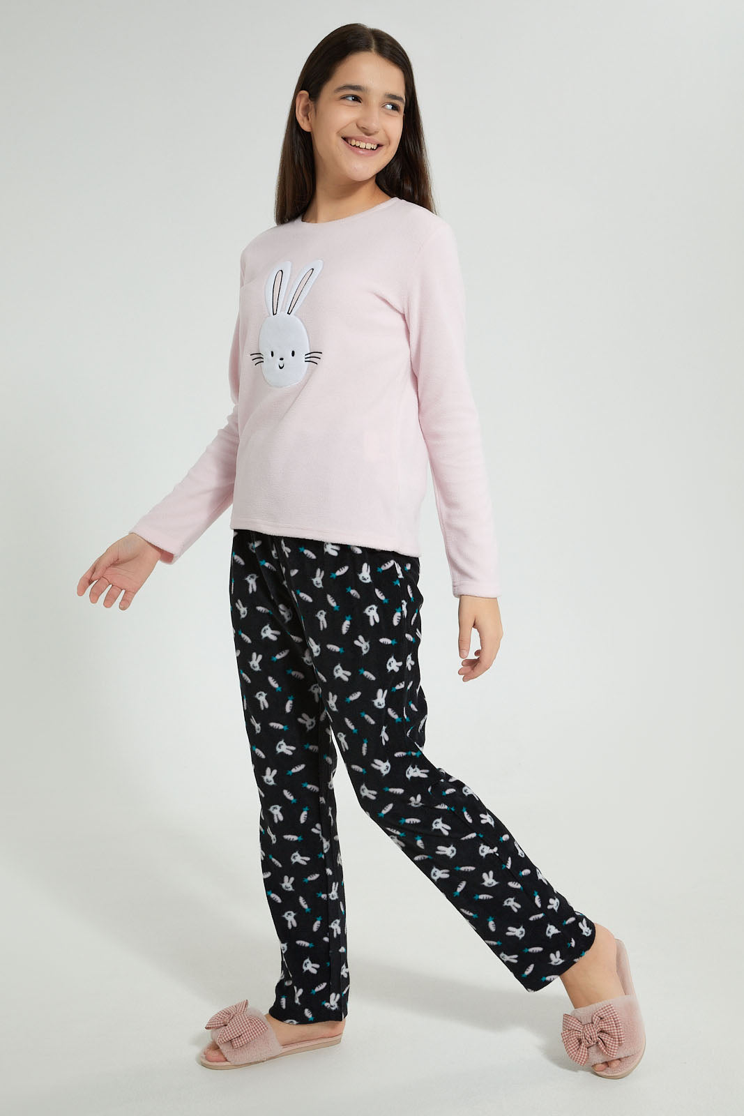 Redtag-Microfleece-Pajama-Sets-Pyjama-Sets-Senior-Girls-9 to 14 Years
