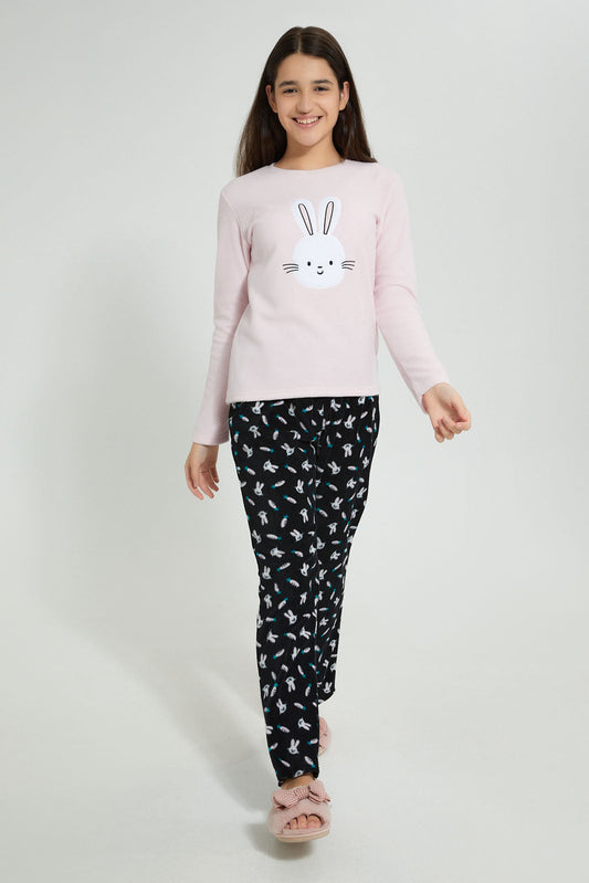 Redtag-Microfleece-Pajama-Sets-Pyjama-Sets-Senior-Girls-9 to 14 Years