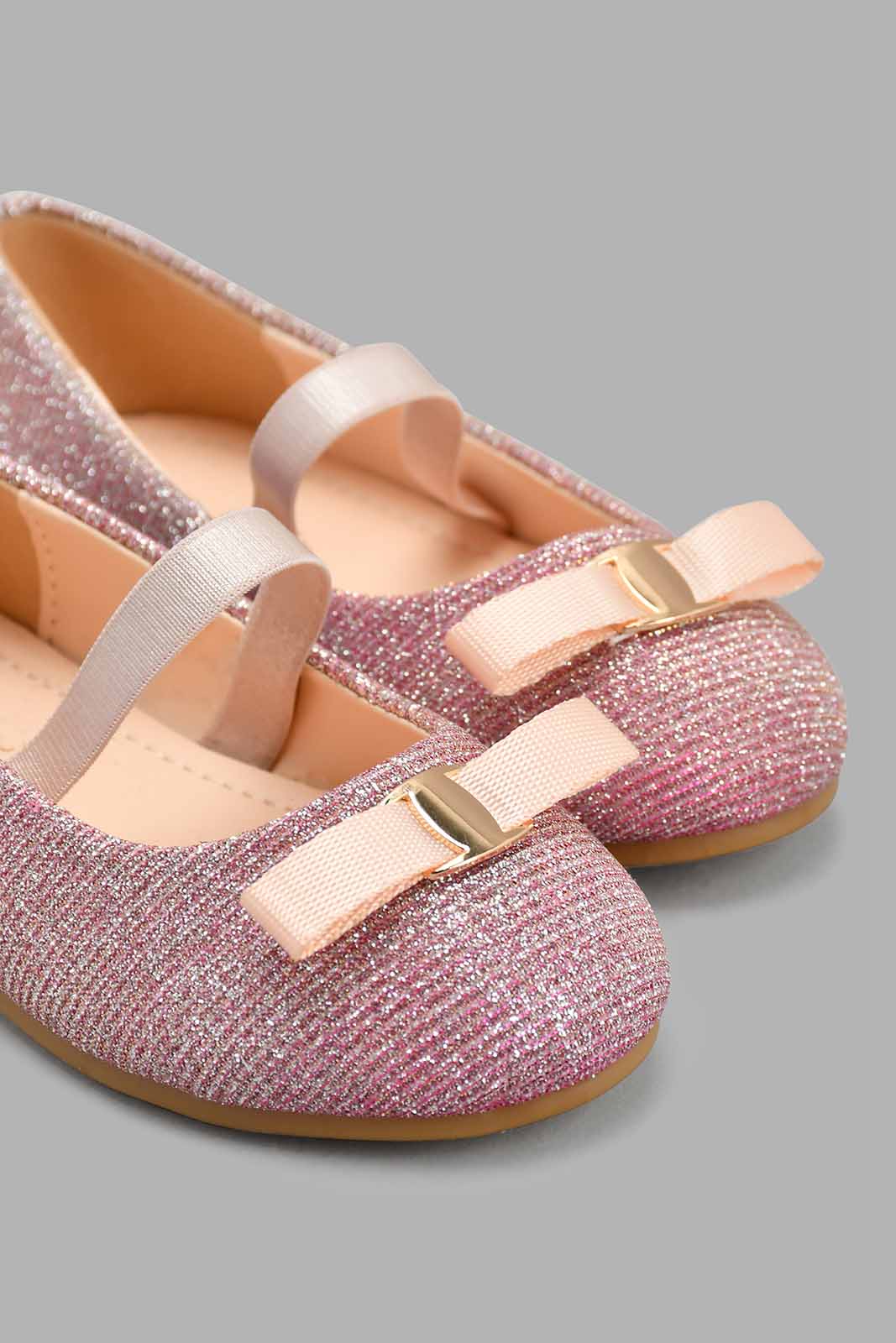 Redtag-Pink-Bow-Trim-Ballerina-Ballerinas-Infant-Girls-1 to 3 Years