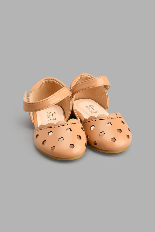 Redtag-Beige-Floral-Laser-Cut-Colour:Beige,-Filter:Girls-Footwear-(1-to-3-Yrs),-ING-Casual-Shoes,-New-In,-New-In-ING-FOO,-Non-Sale,-S22A,-Section:Kidswear-Infant-Girls-1 to 3 Years