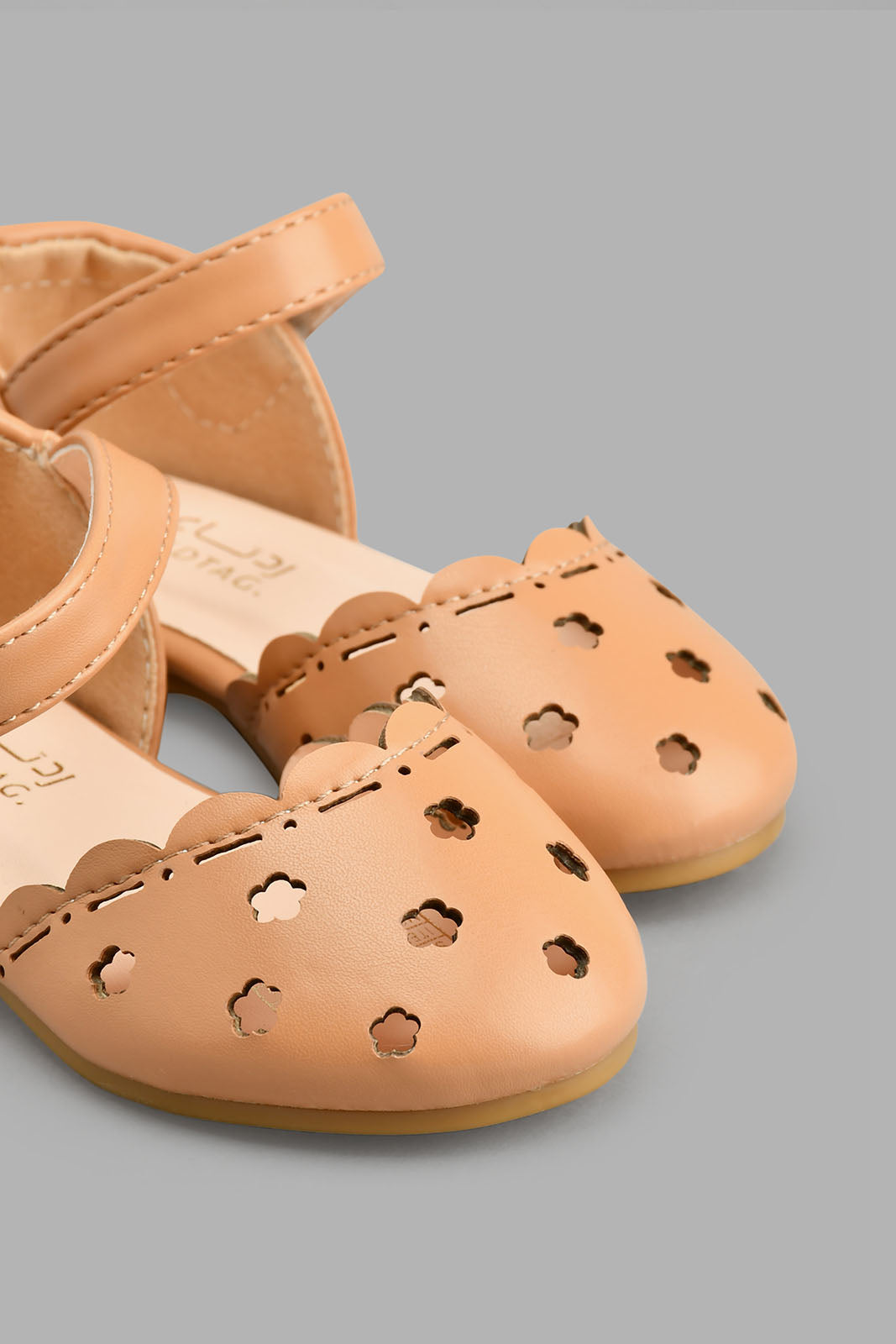 Redtag-Beige-Floral-Laser-Cut-Colour:Beige,-Filter:Girls-Footwear-(1-to-3-Yrs),-ING-Casual-Shoes,-New-In,-New-In-ING-FOO,-Non-Sale,-S22A,-Section:Kidswear-Infant-Girls-1 to 3 Years