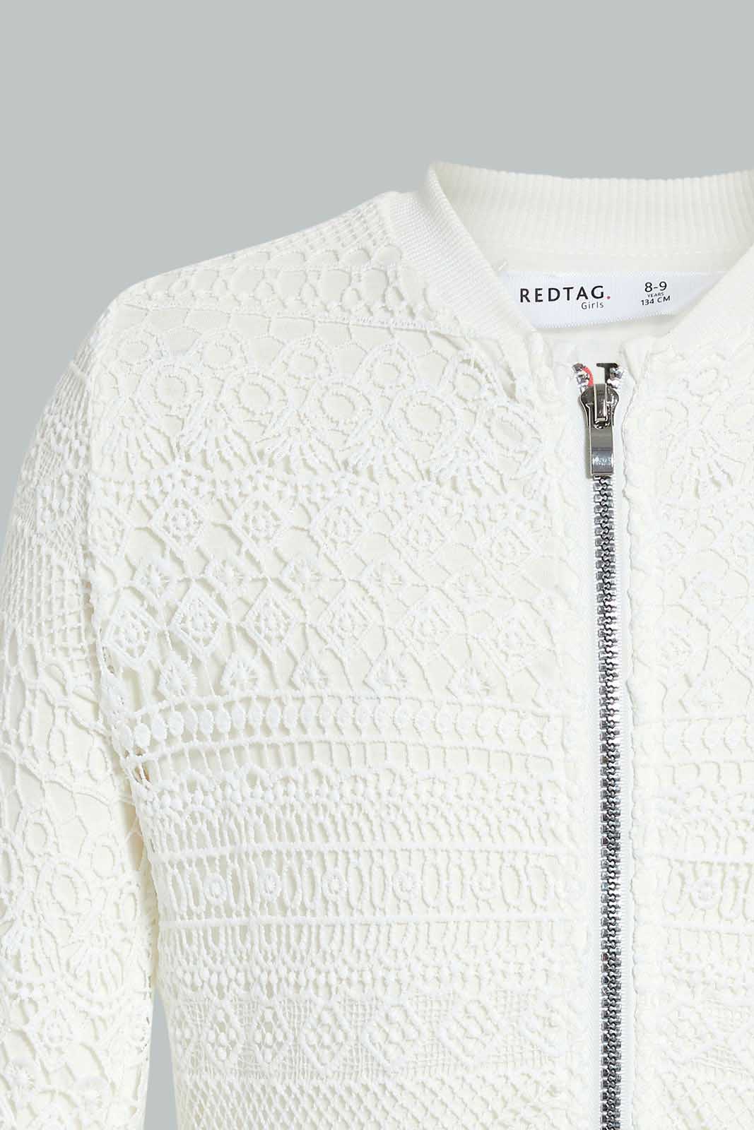 Redtag-Lace-Bomber-Jacket-Jackets-Senior-Girls-9 to 14 Years