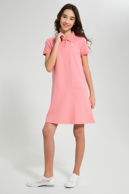 Pink Polo Skater Dress