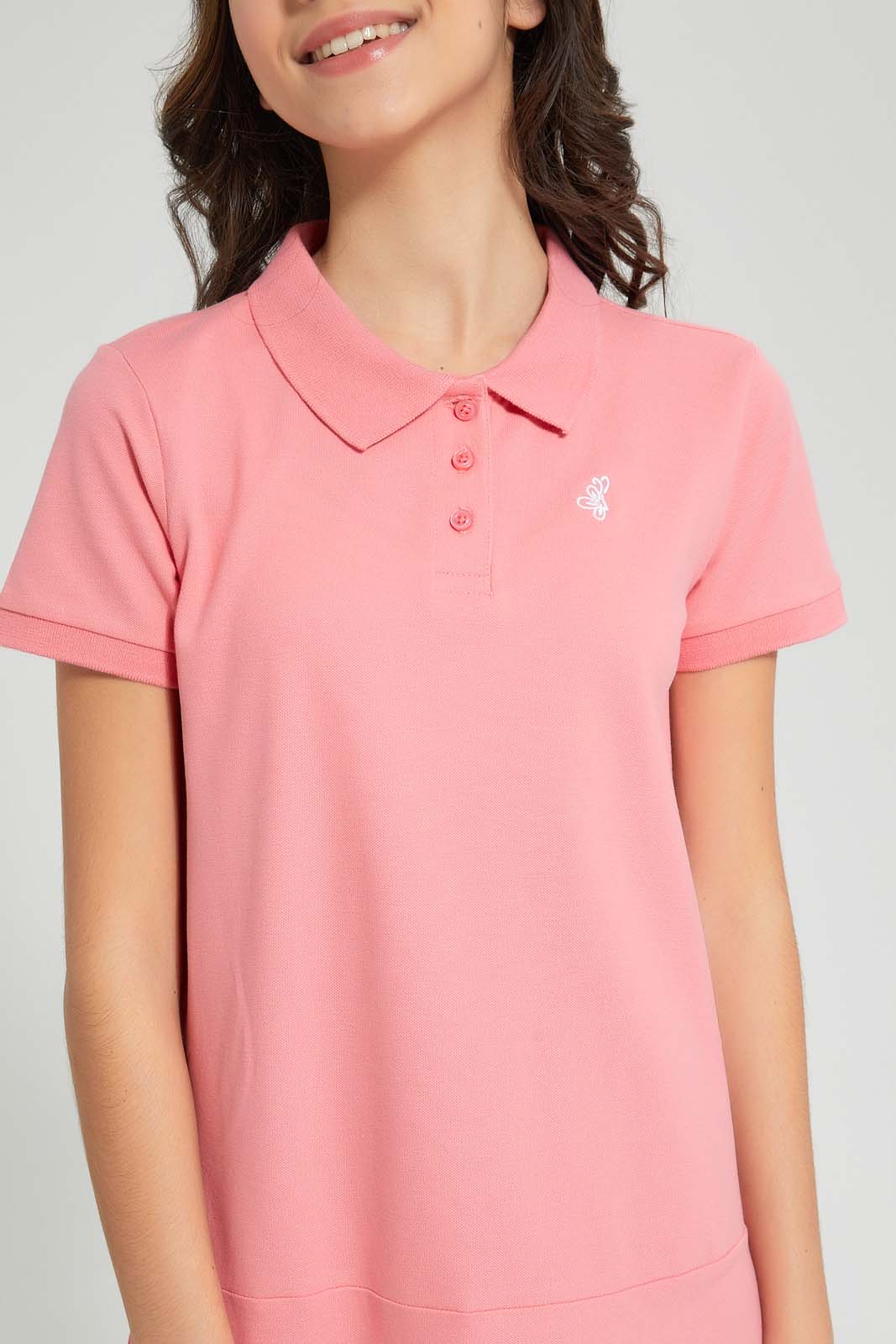 Pink Polo Skater Dress