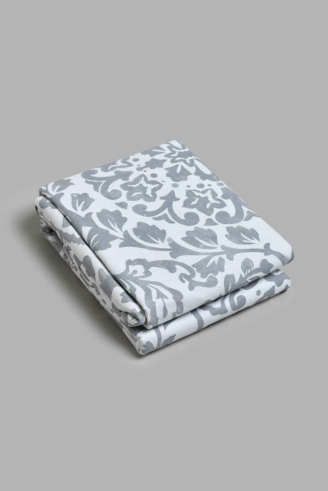 Redtag-Grey-Floral-Print-Reversible-2-Piece-Duvet-Cover-Set-(Single-Size)-Duvet-Covers-Home-Bedroom-