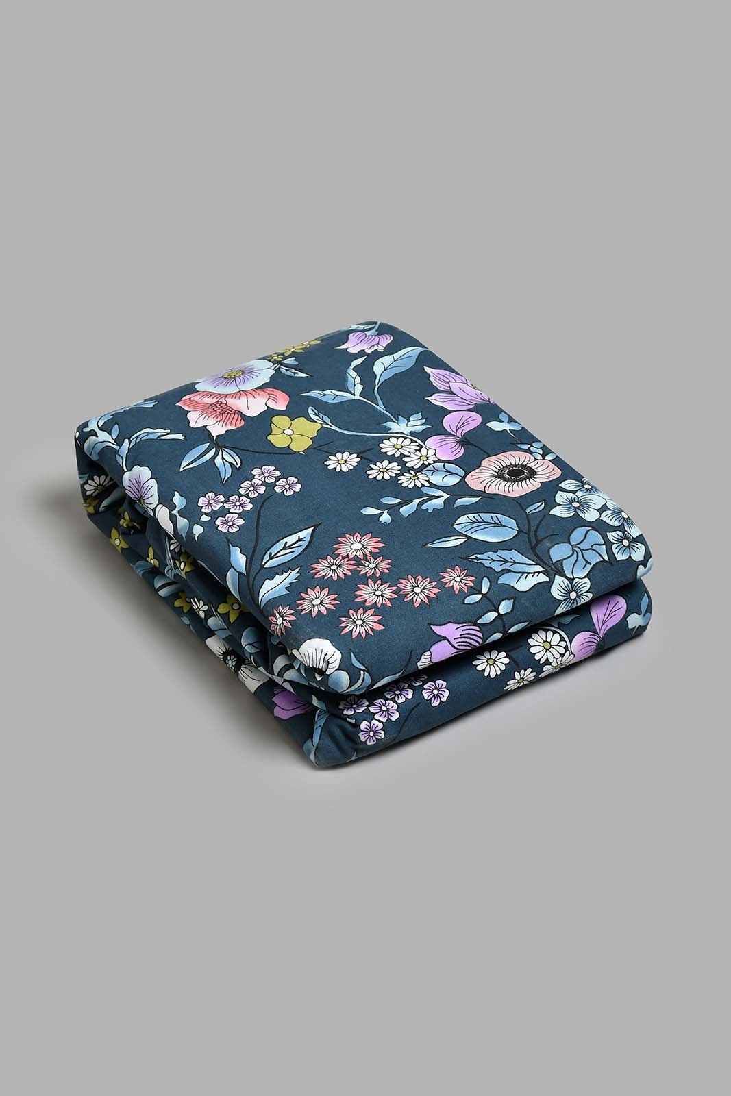 Redtag-Blue-Floral-Print-Print-Reversible-3-Piece-Duvet-Cover-Set-(King-Size)-Duvet-Covers-Home-Bedroom-