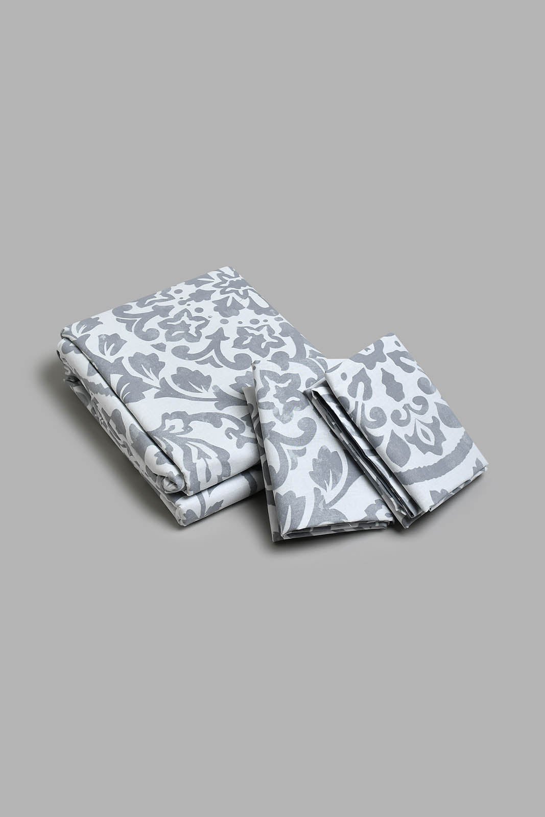 Redtag-Grey-Floral-Print-Reversible-3-Piece-Duvet-Cover-Set-(King-Size)-Duvet-Covers-Home-Bedroom-