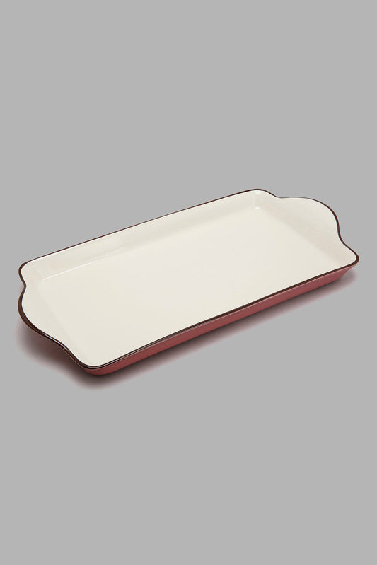 Redtag-Pink-Rectangle-Platter-Serving-Dish-Home-Dining-
