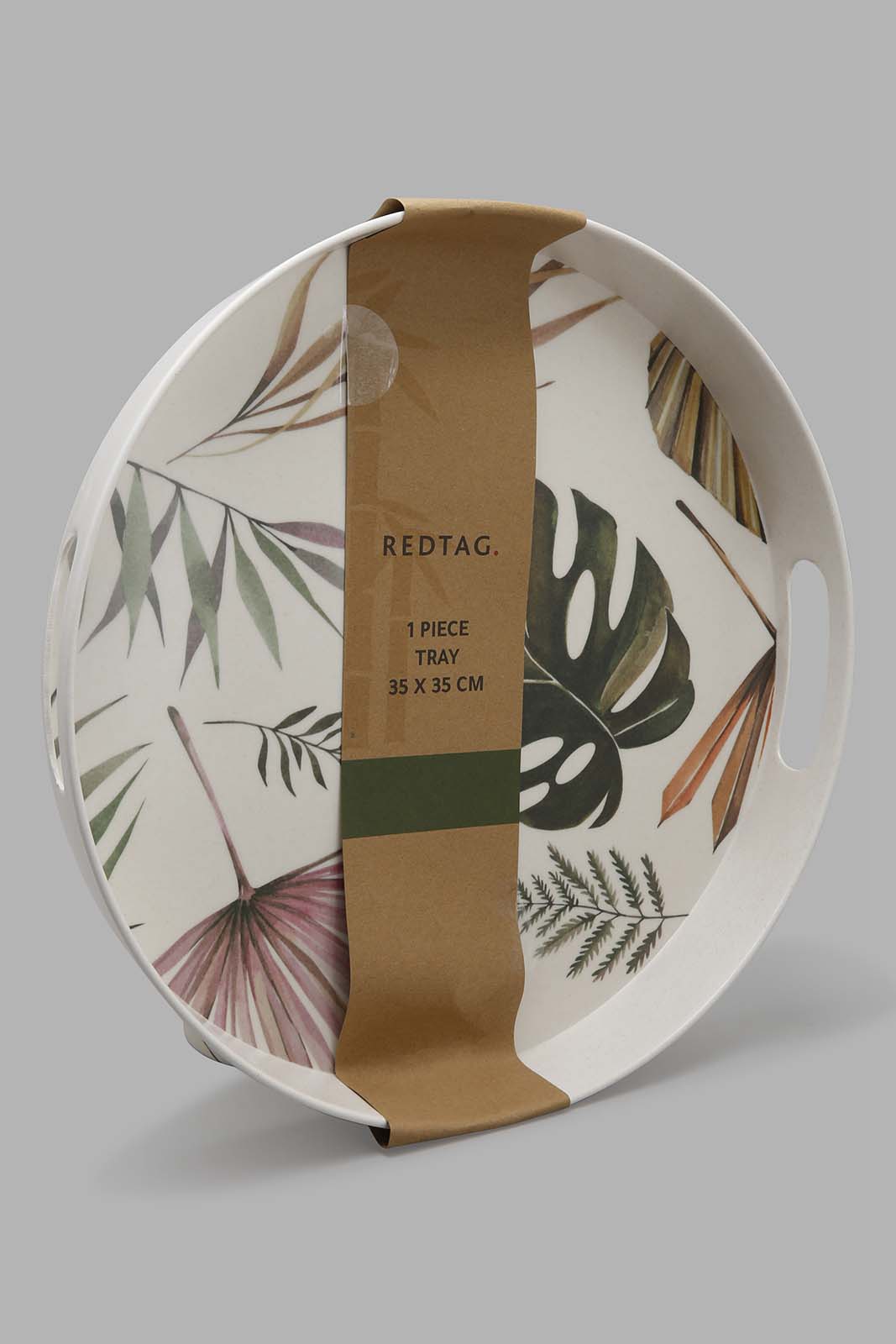 Redtag-Multicolour-Lefe-Bamboo-Round-Tray-Trays-Home-Dining-0