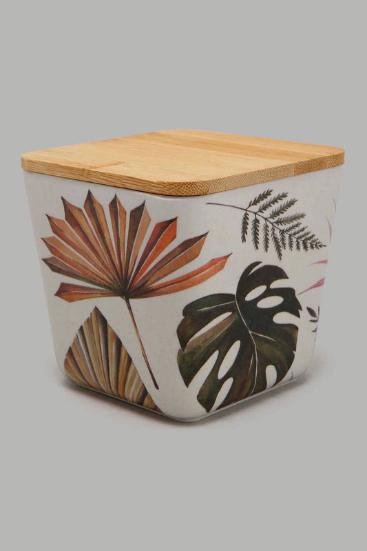 Redtag-Multicolour-Lefe-Bamboo-Canister-(-Small)-Storage-Home-Dining-0