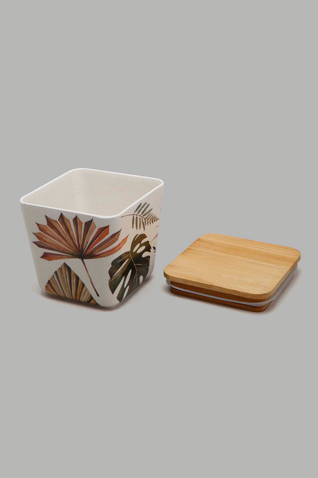 Redtag-Multicolour-Lefe-Bamboo-Canister-(-Small)-Storage-Home-Dining-0