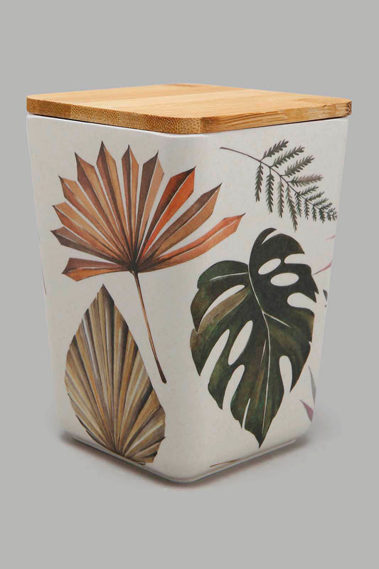 Redtag-Multicolour-Lefe-Bamboo-Canister-(Medium)-Storage-Home-Dining-0
