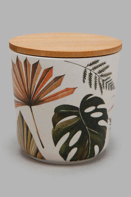 Redtag-Multicolour-Lefe-Bamboo-Canister-(Small)-Canisters-And-Jars-Home-Dining-