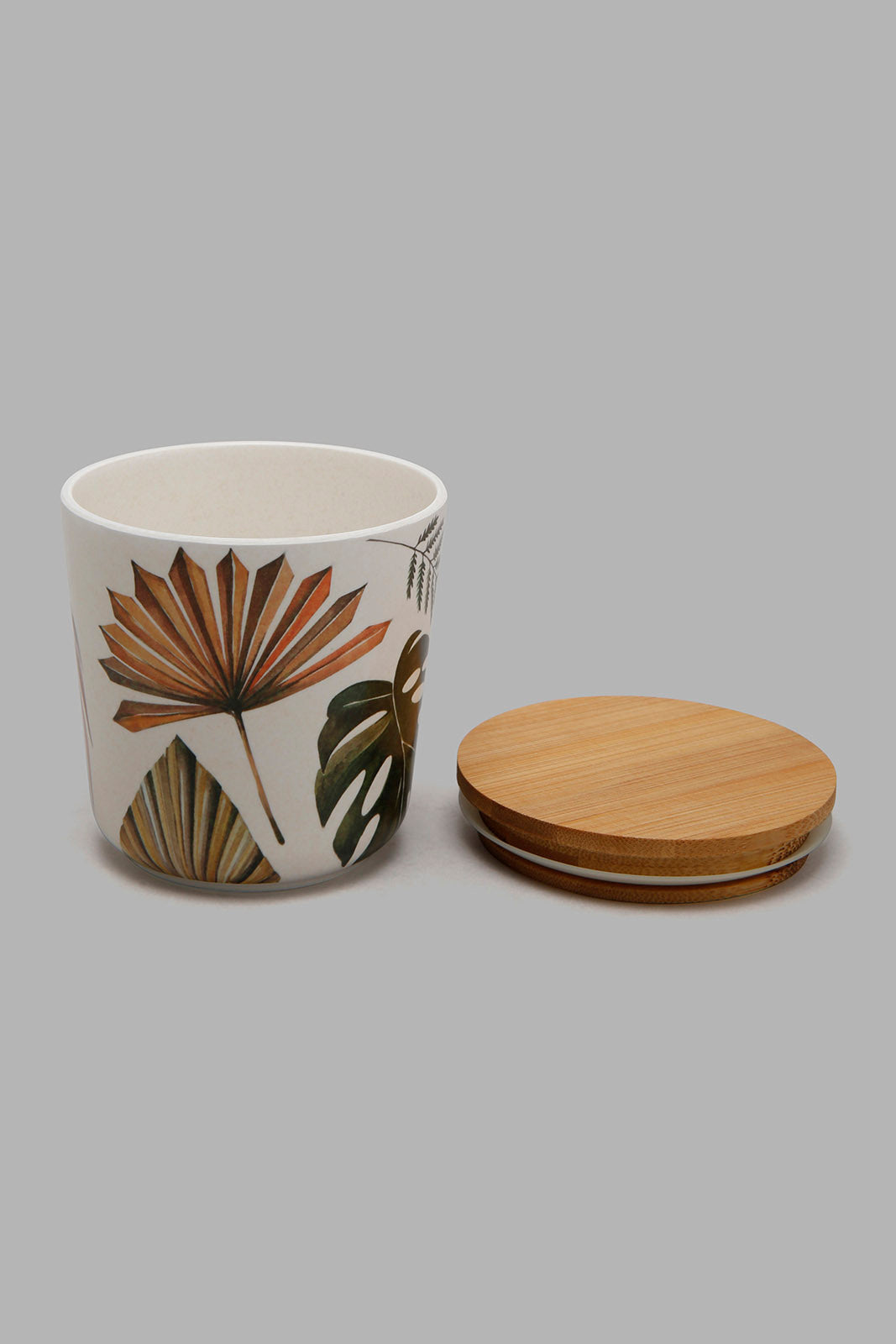 Redtag-Multicolour-Lefe-Bamboo-Canister-(Small)-Canisters-And-Jars-Home-Dining-