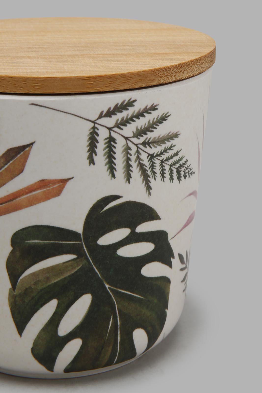 Redtag-Multicolour-Lefe-Bamboo-Canister-(Small)-Canisters-And-Jars-Home-Dining-