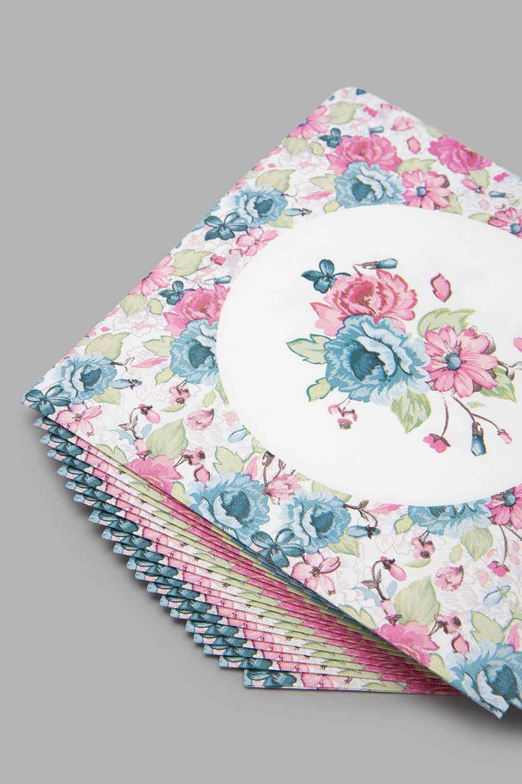 Multicolour Floral Paper Napkins (20 Piece)
