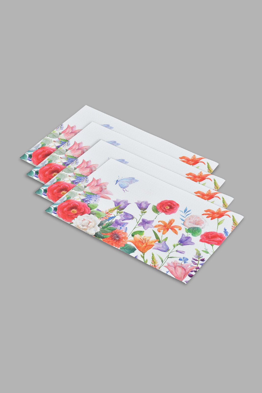 Redtag-Multicolour-Geometric--Rectangle-Placemat-Set-(4-Piece)-Placemats-Home-Dining-