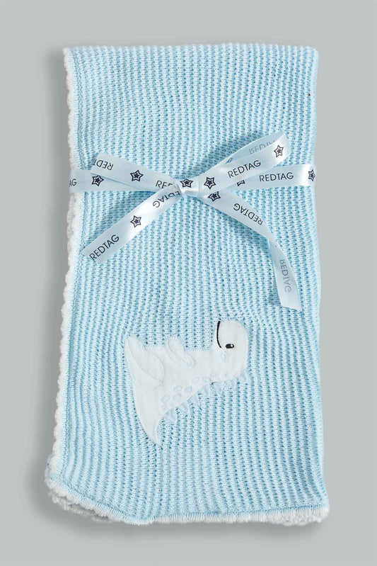 Redtag-Grey-Sweater-Blanket-Baby-Blankets-Baby-0 to 12 Months