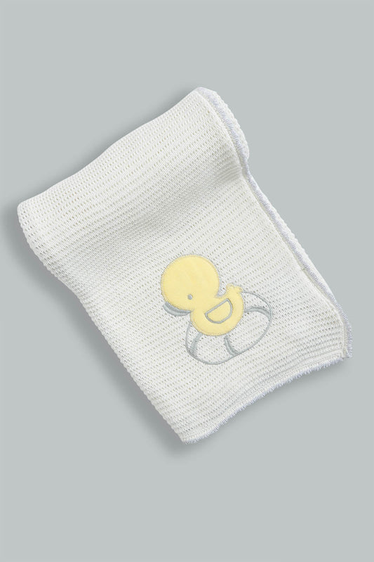 Redtag-Grey-Sweater-Blanket-Baby-Blankets-Baby-0 to 12 Months
