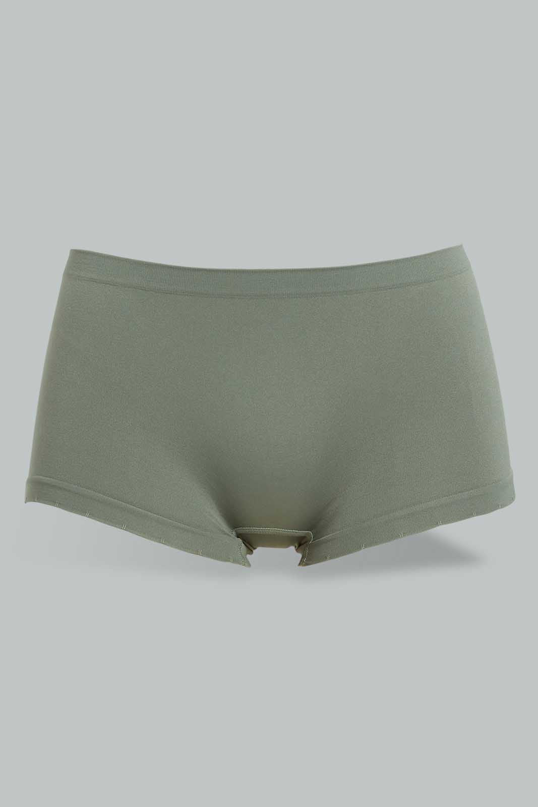 Redtag-Pink/Sage/Ivory-Plain-Boyleg-Brief-(3-Pack)-Briefs-Boyleg-Women's-