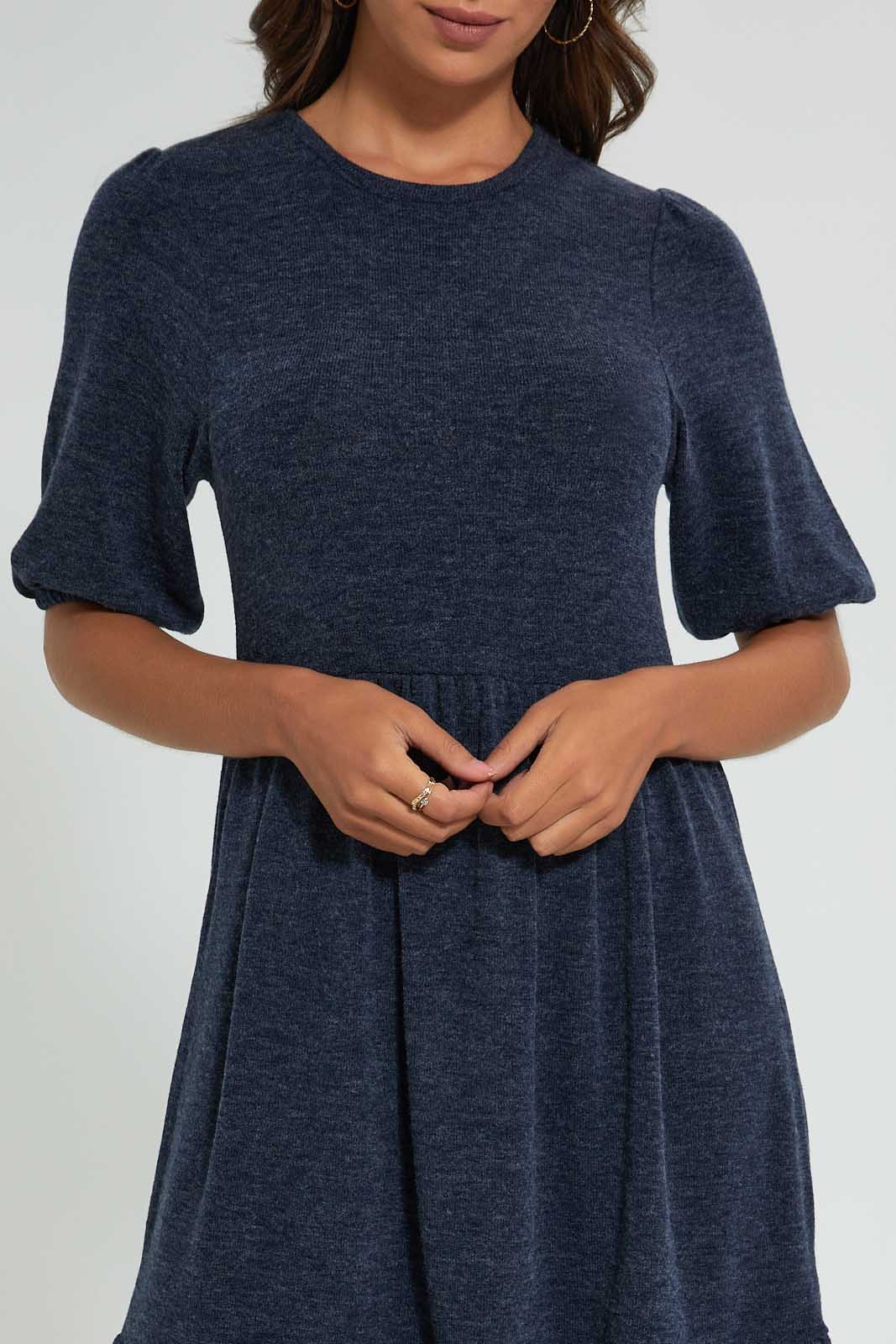 Redtag-Navy-Tiered-Dress-Dresses-Women's-0