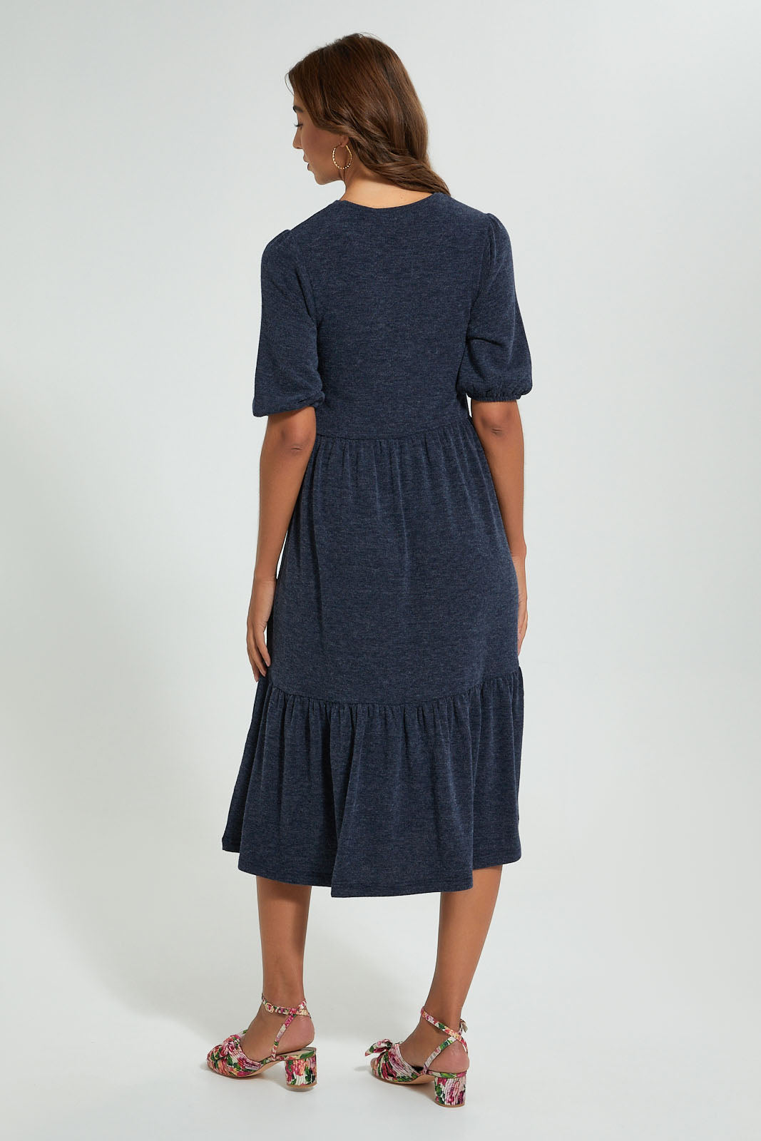 Redtag-Navy-Tiered-Dress-Dresses-Women's-0