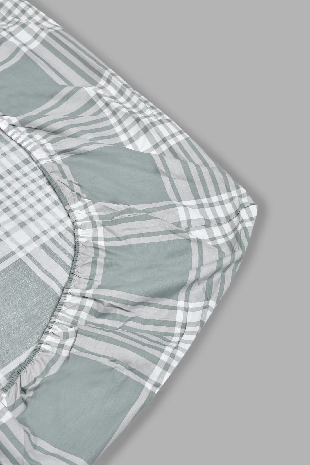 Redtag-Grey-Stripe-Printed-Fitted-Sheet(Super-King-Size)-Fitted-Sheets-Home-Bedroom-