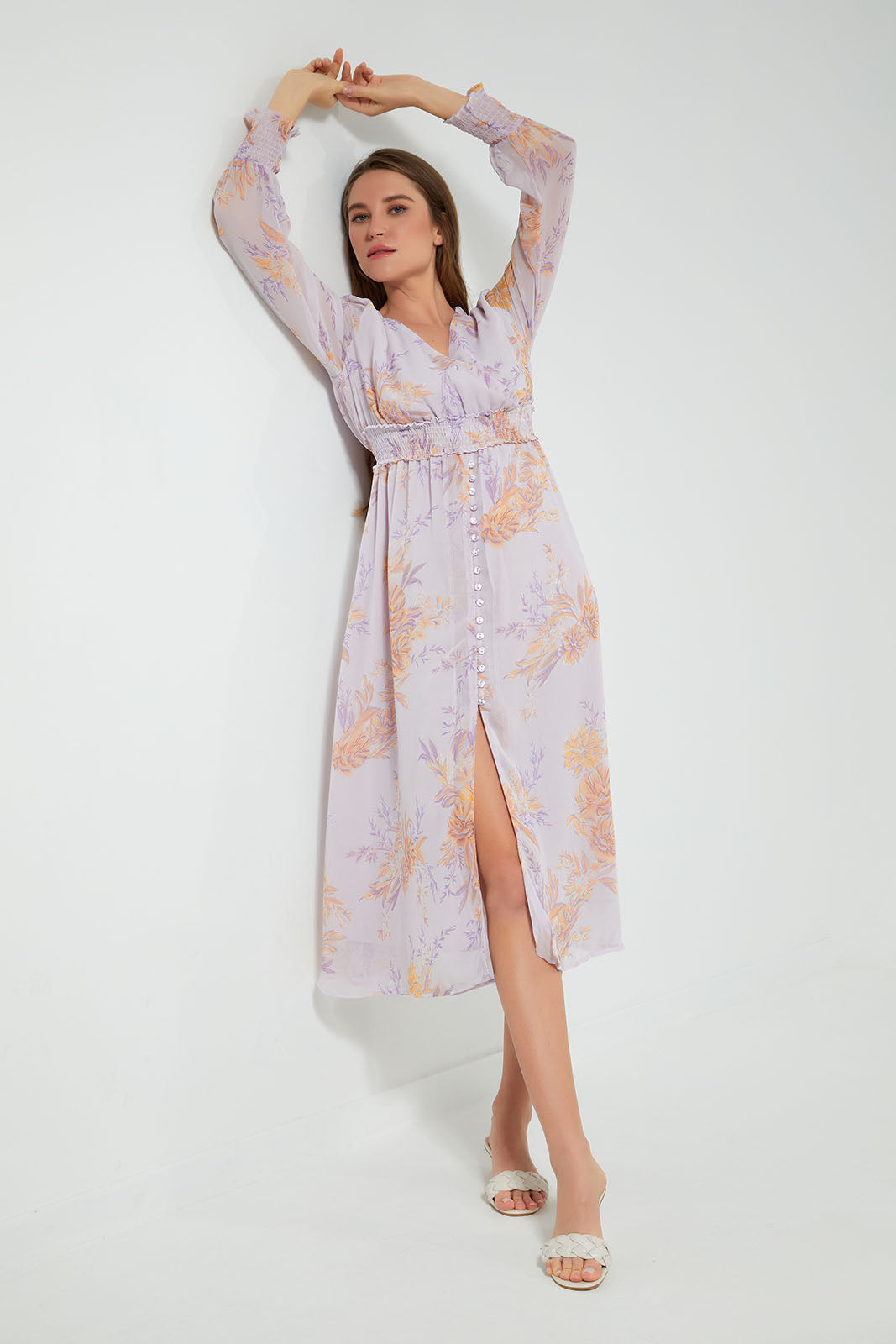 Redtag-Floral-Print-Wrap-Midi-Dress-Dresses-Women's-