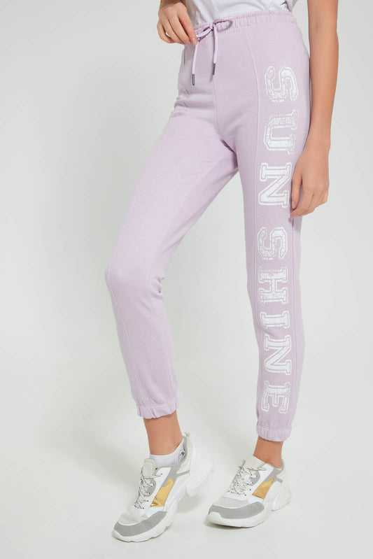 Redtag-Yellow-Basic-Jogger-With-Side-Applique-Joggers-Women's-