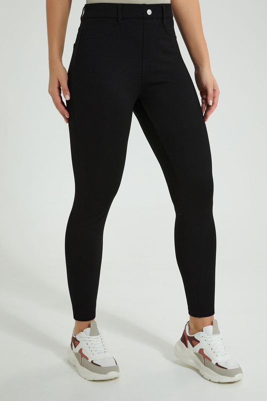 Redtag-Black-Skinny-Fit-Leggings-Colour:Black,-Filter:Women's-Clothing,-New-In,-New-In-Women,-Non-Sale,-S22B,-Section:Women,-Women-Leggings-Women's-